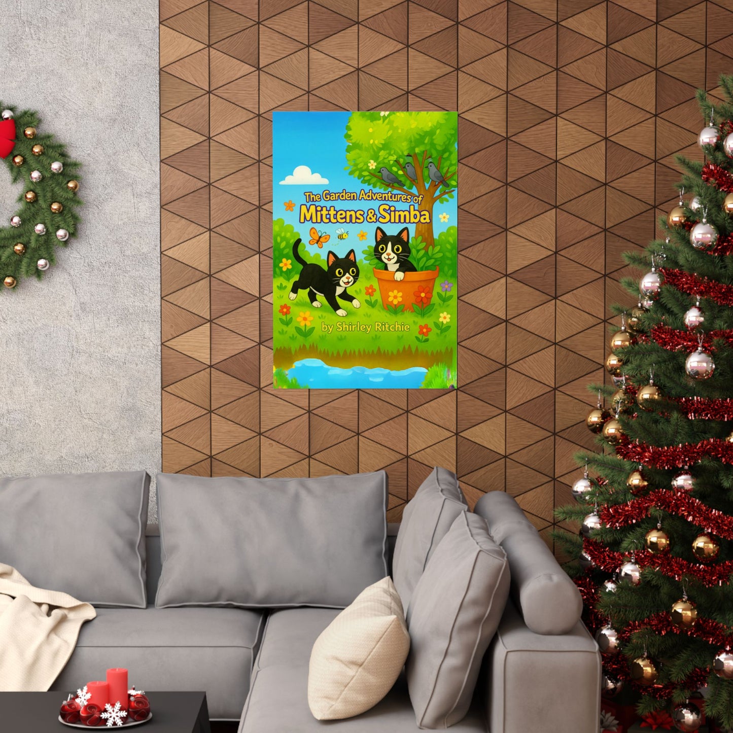 Poster - The Gardens Adventures of Mittens and Simple Storybook Illustration