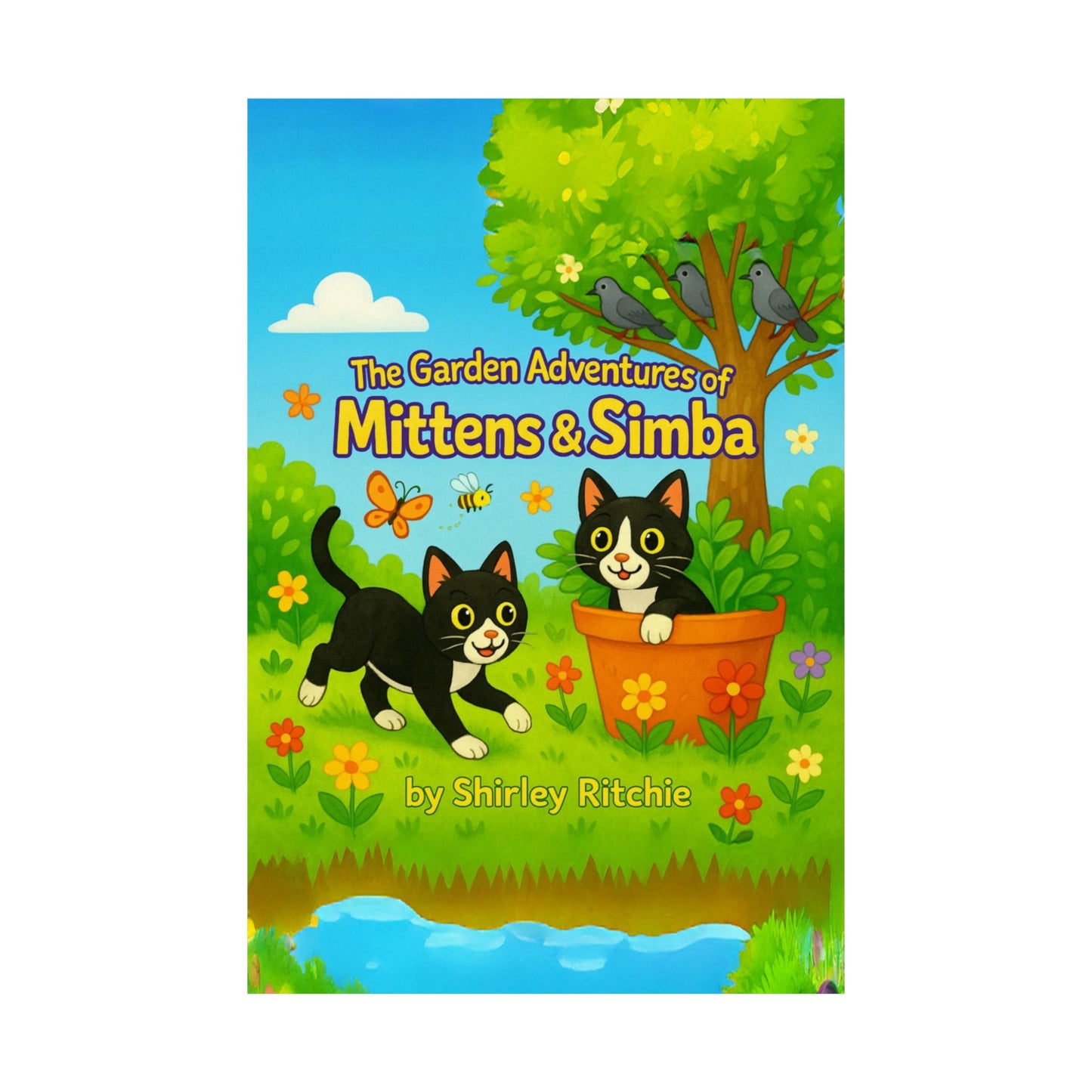 Poster - The Gardens Adventures of Mittens and Simple Storybook Illustration